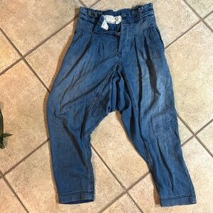 Free people barely worn harem-style jeans
